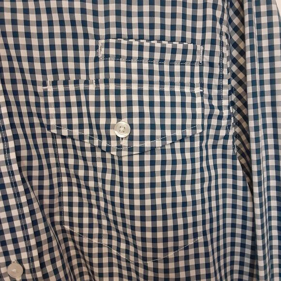 Duluth Button Up Shirt Mens M Blue Plaid Long Sleeve Outdoors Work Casual - Picture 2 of 10